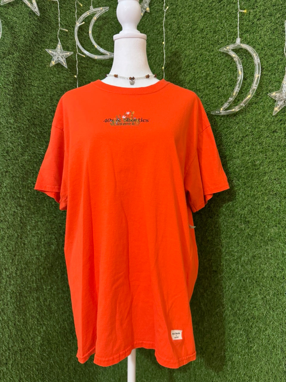 Floral Cover Up 40's & Shorties Orange T-Shirt L