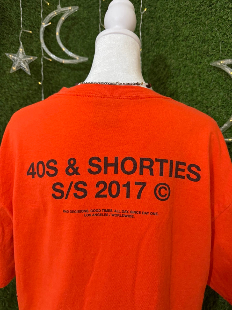 Floral Cover Up 40's & Shorties Orange T-Shirt L